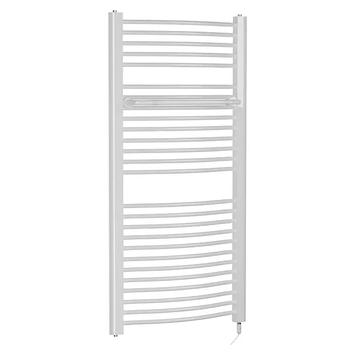 Admiral Elektro-Badheizkörper Mannheim - 60 x 131 cm, 600 W, Weiß, Heizstab - Diagonale Ansicht