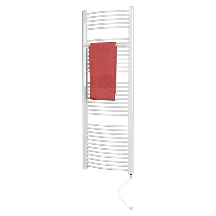 Admiral Elektro-Badheizkörper Mannheim - 60 x 177 cm, 900 W, Weiß, Heizstab - Diagonale Ansicht