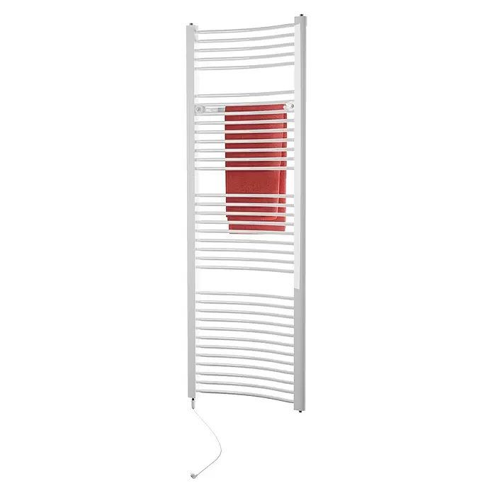 Admiral Elektro-Badheizkörper Mannheim - 60 x 177 cm, 900 W, Weiß, Heizstab - Rückansicht