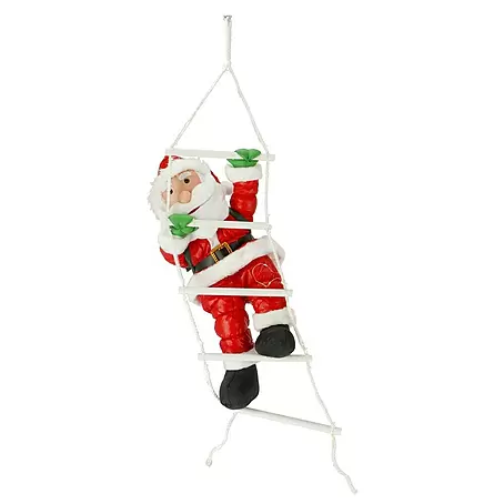 Papá Noel con escalera LED