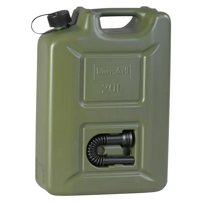 Hünersdorff Benzinkanister PROFI - 20 l, HDPE-Kunststoff - Vorderansicht