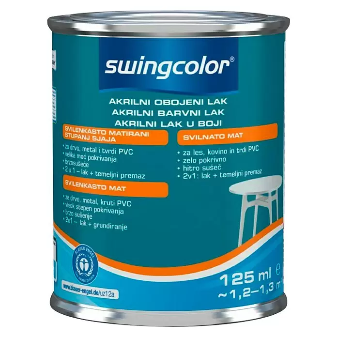 swingcolor Lak u boji - Nebesko plava, 125 ml, Svilenkasti mat - Pogled sprijeda