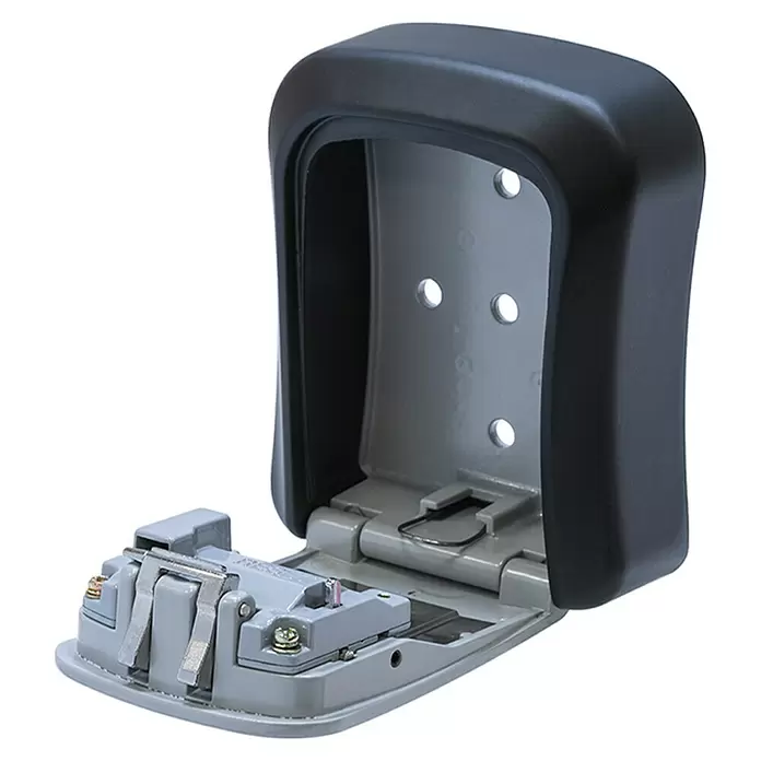 Stabilit Schlüsselbox Key Garage CB0704 - L x B x H: 8,8 x 3,9 x 12 cm, Silber - Diagonale Ansicht