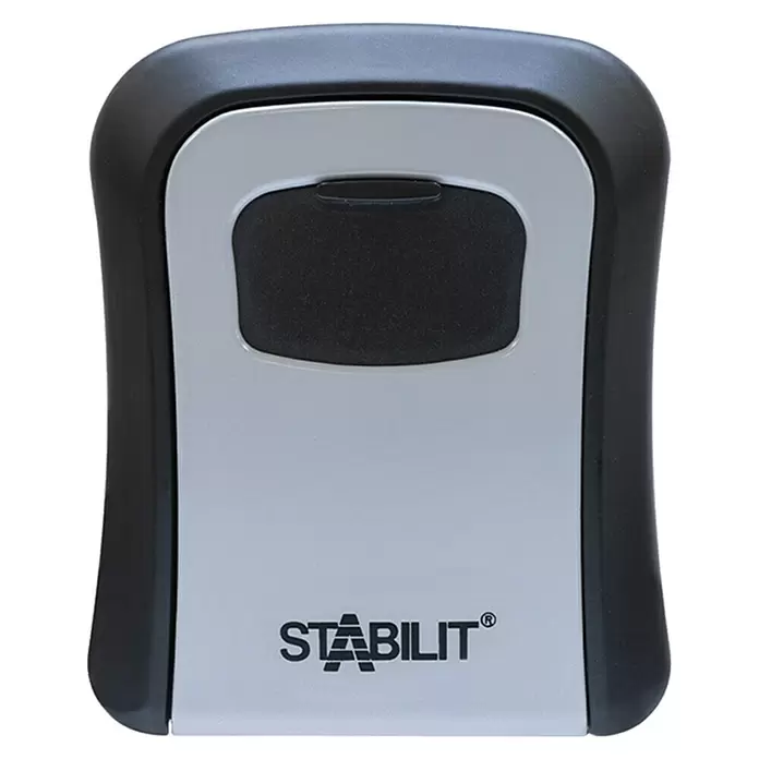 Stabilit Schlüsselbox Key Garage CB0704 - L x B x H: 8,8 x 3,9 x 12 cm, Silber - Vorderansicht