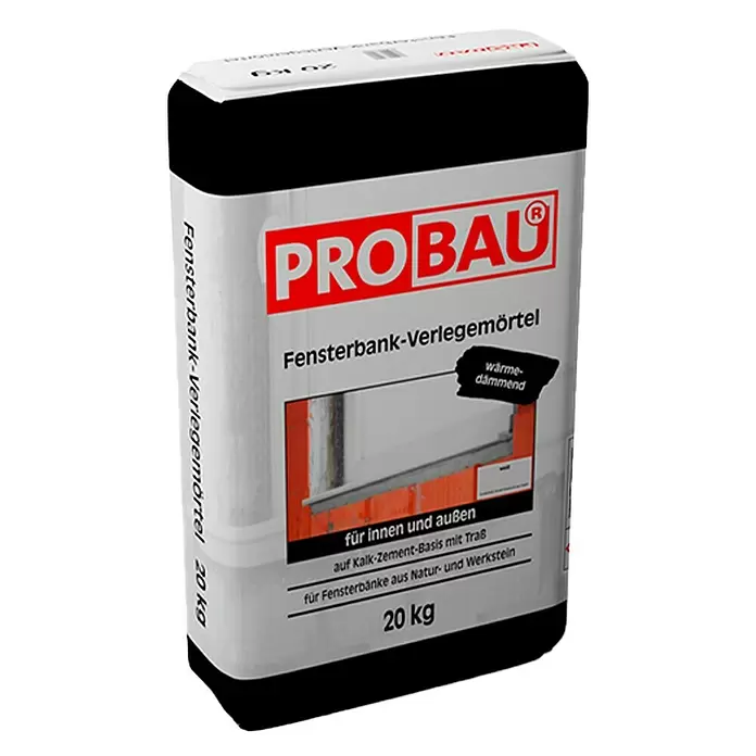 Probau Fensterbank-Verlegemörtel - 20 kg - Diagonale Ansicht
