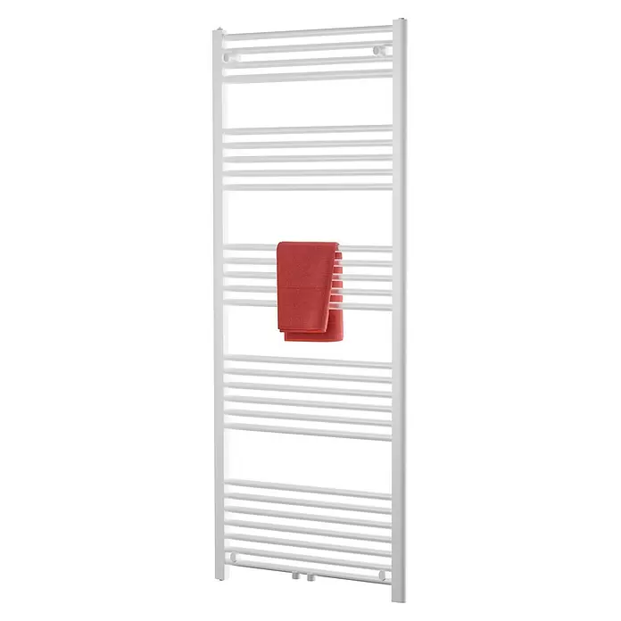 Admiral Kupaonski radijator Florence - 60 x 160 cm, sa srednjim priključkom, 774 W pri 75/65/20 °C, Bijele boje - Pogled straga