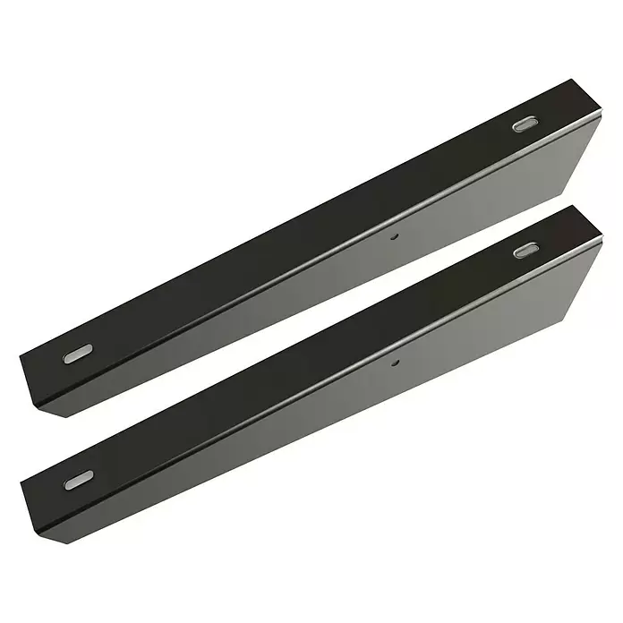 Set de soportes de pared para estantes Atlantis - Negro, 2 piezas - Vista angular