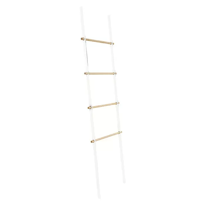 Cipì Toallero para baño de escalera Mit - Ancho: 49 cm, 4 brazos, Blanco - Vista angular