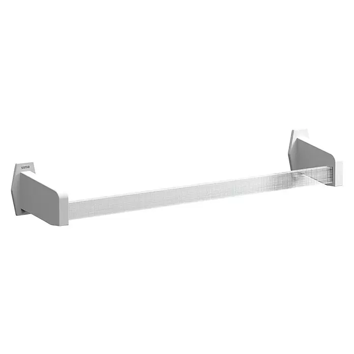Creabath Luce Toallero de barra - Largo: 49,7 cm, Blanco, Mate - Vista angular