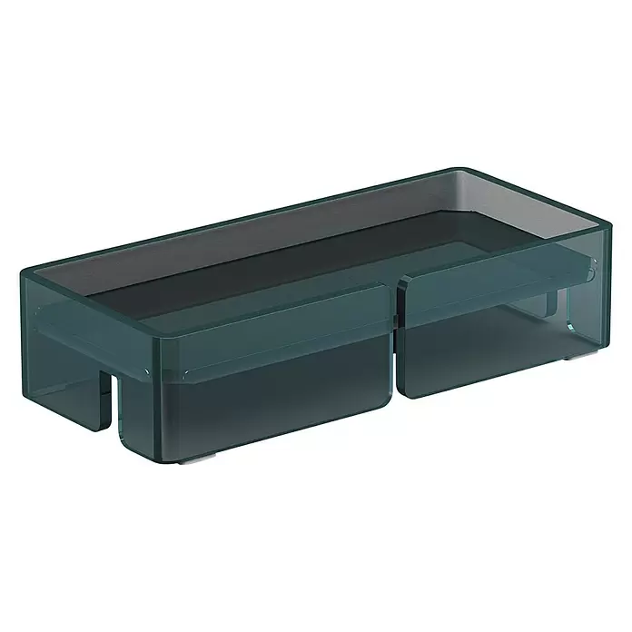 Creabath Luce Organizador - L x An x Al: 90 x 20 x 4,7 cm, Aluminio, Negro - Vista angular