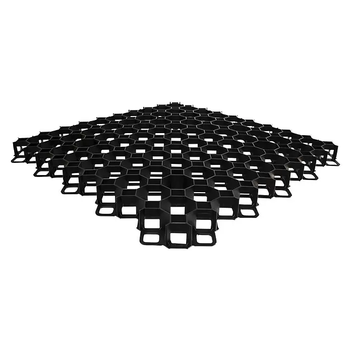 Rasengitterplatte - Anthrazit, L x B x H: 60 x 60 x 4 cm, Polyethylen - Diagonale Ansicht
