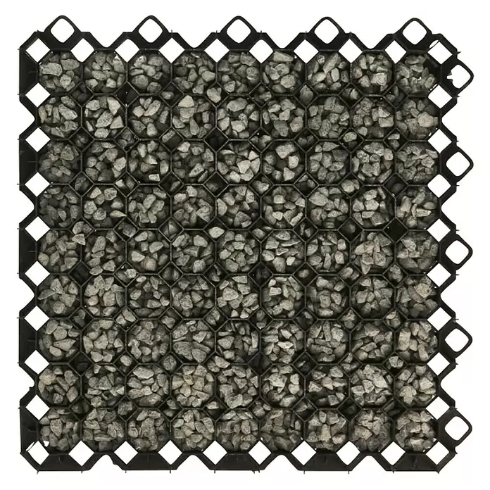 Rasengitterplatte - Anthrazit, L x B x H: 60 x 60 x 4 cm, Polyethylen - Vorderansicht