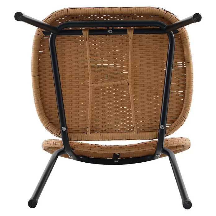 Sunfun Melina Sillón apilable - An x Pr x Al: 54 x 59 x 82 cm, Marrón, Apilable - Vista ascendente