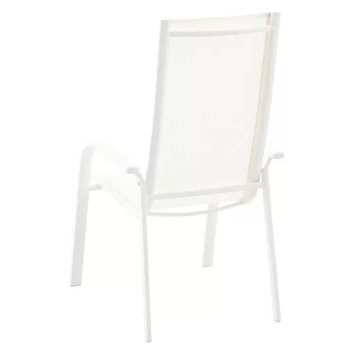 Sunfun Hannah Silla de jardín - Blanco - Vista angular