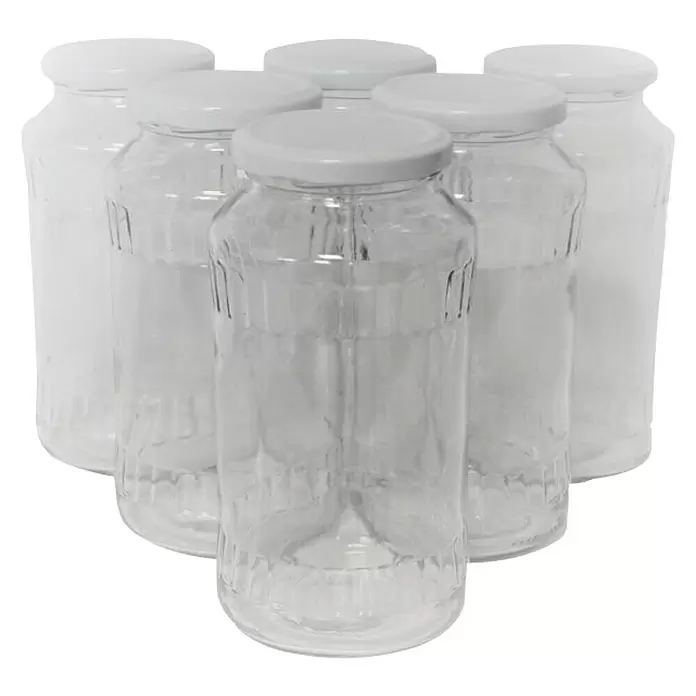 Set staklenki s poklopcem - 720 ml, 6-dij. - Pogled sprijeda
