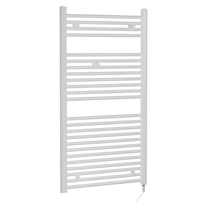 Admiral Elektro-Badheizkörper Berlin - 60 x 127 cm, 600 W, Weiß, Heizstab - Diagonale Ansicht