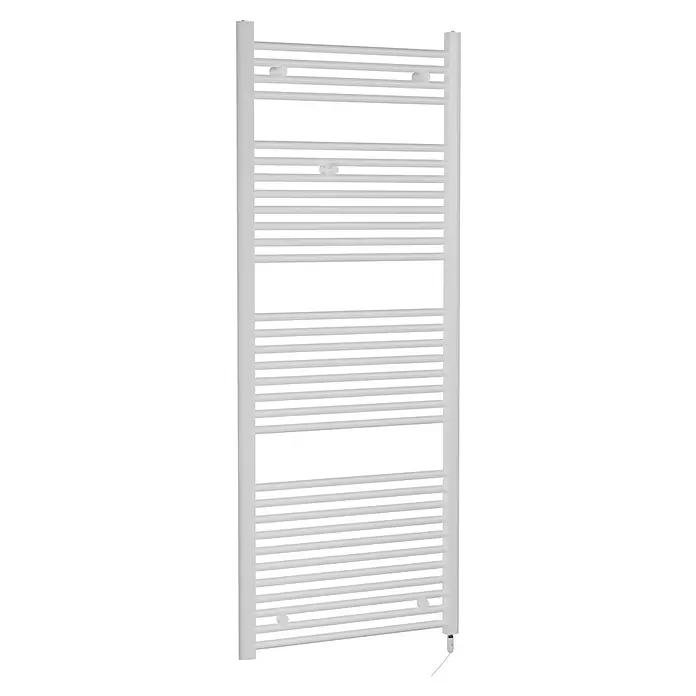Admiral Električni kupaonski radijator Berlin - 60 x 167 cm, 900 W, Bijele boje, Ogrjevni štap - Dijagonalni pogled