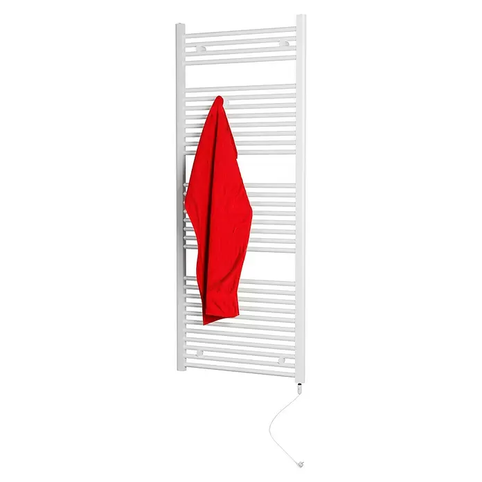 Admiral Elektro-Badheizkörper Berlin - 60 x 167 cm, 900 W, Weiß, Heizstab - Diagonale Ansicht