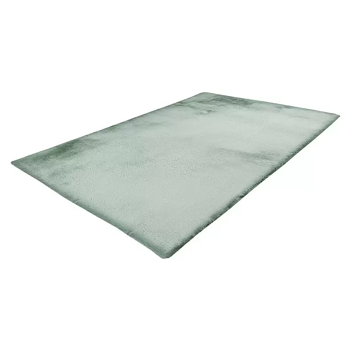 Hochflorteppich Happy - Jade, 150 x 80 cm, 100 % Polyester (Flor) - Diagonale Ansicht