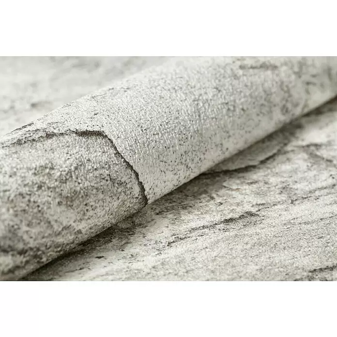 Rasch Vliestapete Bruchstein - Grau/Rostbraun, Steinoptik, 10,05 x 0,53 m - Detailaufnahme