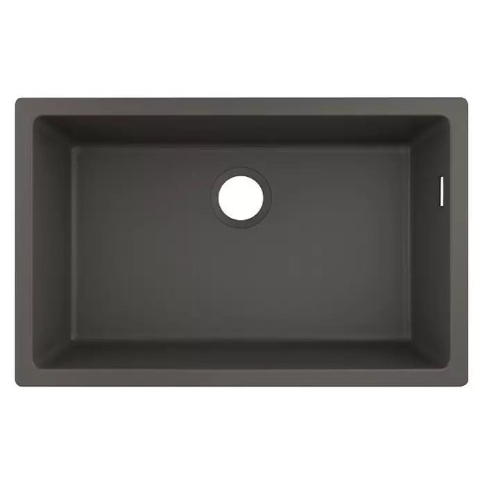 Hansgrohe Fregadero encastrable S510 - U660 1S - 45 x 71 cm, SilicaTec, Gris - Vista frontal