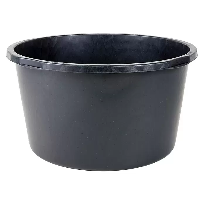 Mörtelkübel - 65 l, Schwarz, Kunststoff - Vorderansicht