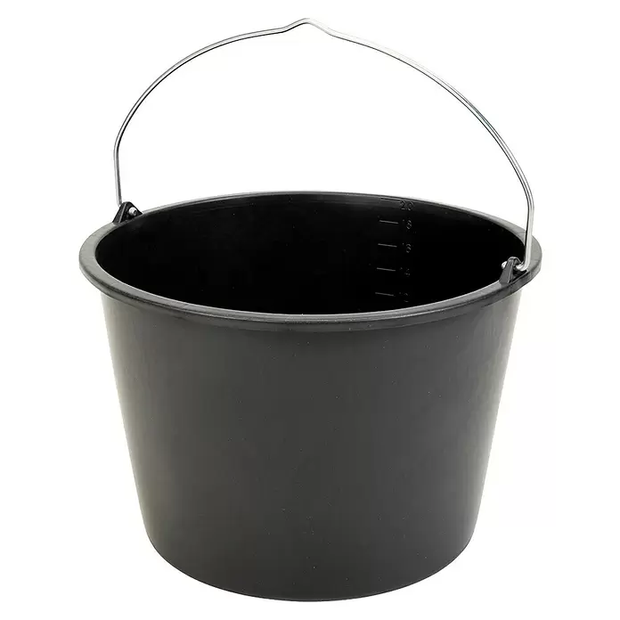 Baueimer - 20 l, Kunststoff - Diagonale Ansicht