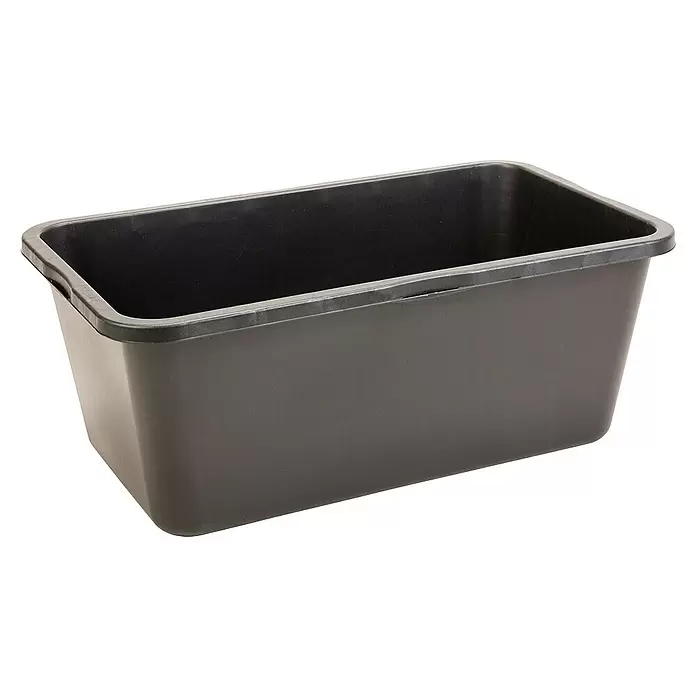 Mörtelkasten - 90 l, Schwarz, Kunststoff - Diagonale Ansicht