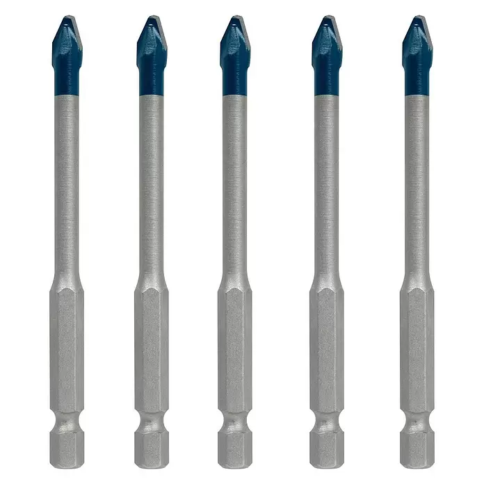 Bosch Professional Expert Fliesenbohrer EXPERT HEX-9 HardCeramic - Durchmesser: 6 mm, Länge: 90 mm, 5 Stk. - Vorderansicht