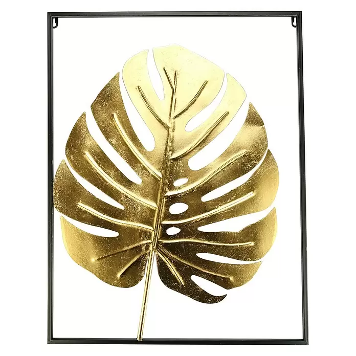 Wandobjekt Blatt I - 51 x 66 cm, Gold - Vorderansicht