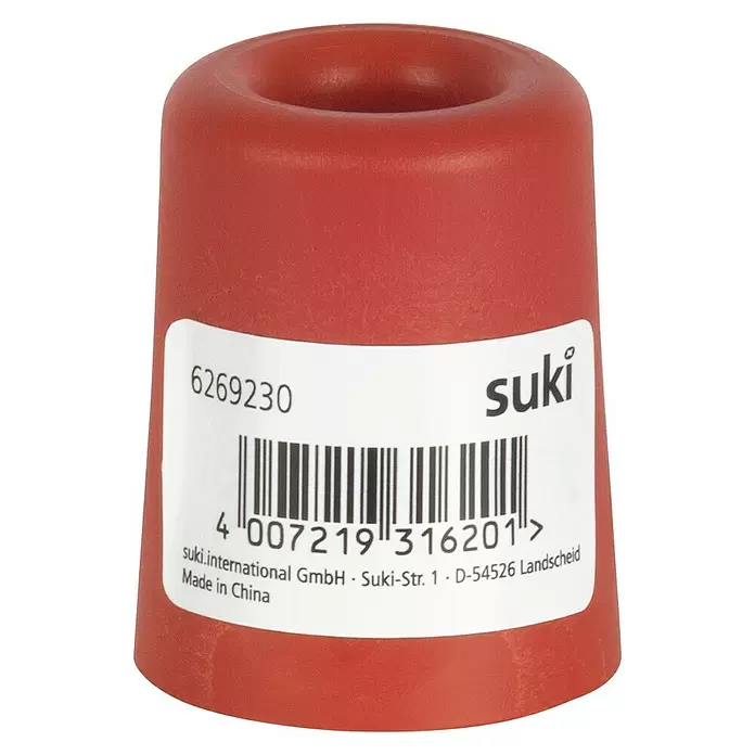 Suki Deurstopper Kunststof - Ø x h: 40 x 50 mm, Rood - Vooraanzicht