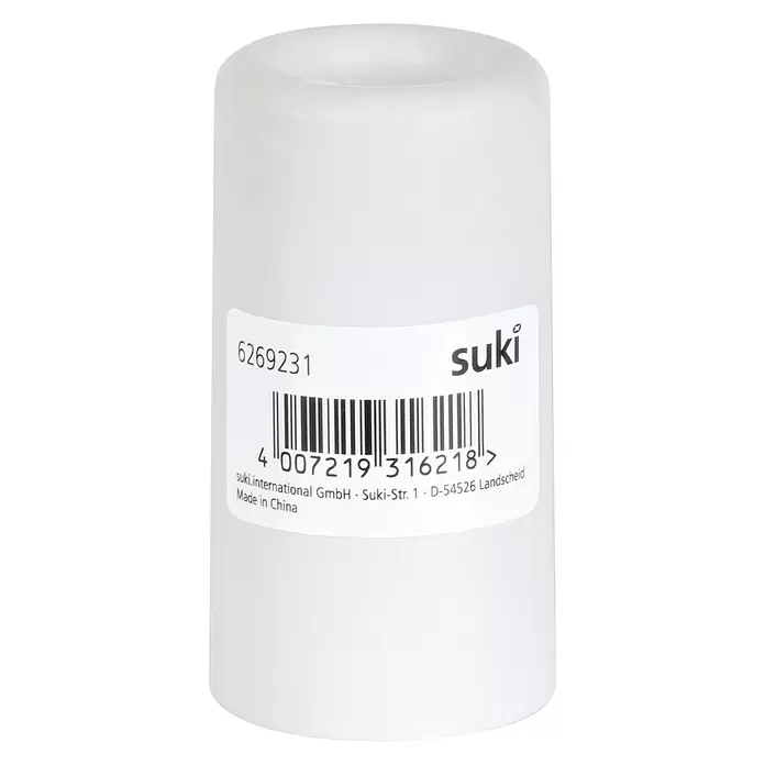 Suki Deurstopper Kunststof - Ø x h: 40 x 75 mm, Wit - Vooraanzicht