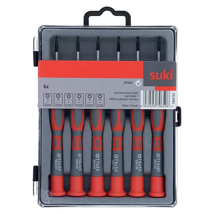 Suki Schroevendraaierset Torx - 6 -delig - Vooraanzicht