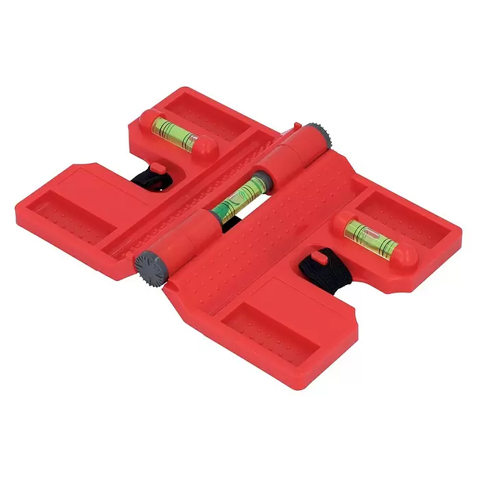 Suki Waterpas Hoek, met riem - Lengte: 135 mm, Aantal libellen: 3 st. - Diagonaal zicht