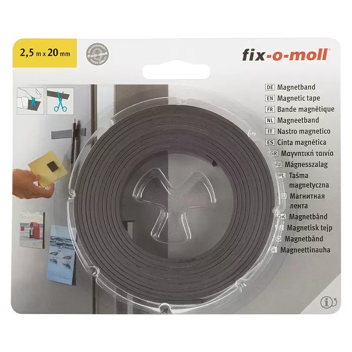 Fix-o-moll Magneetband - l x b: 2,5 m x 20 mm - Vooraanzicht