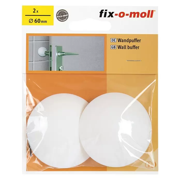Fix-o-moll Stootbescherming 60 mm - 2 stk., Wit - Vooraanzicht