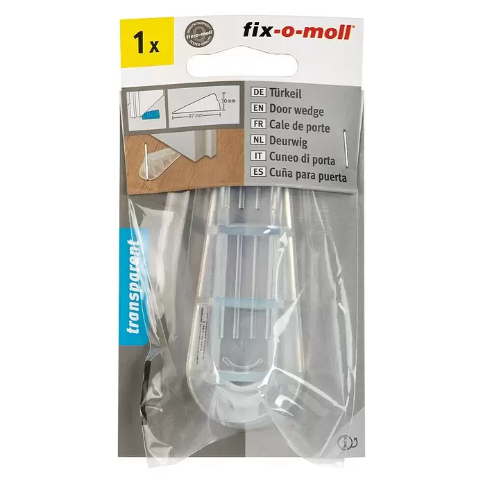 Fix-o-moll Deurwig - Transparant, Kunststof - Vooraanzicht
