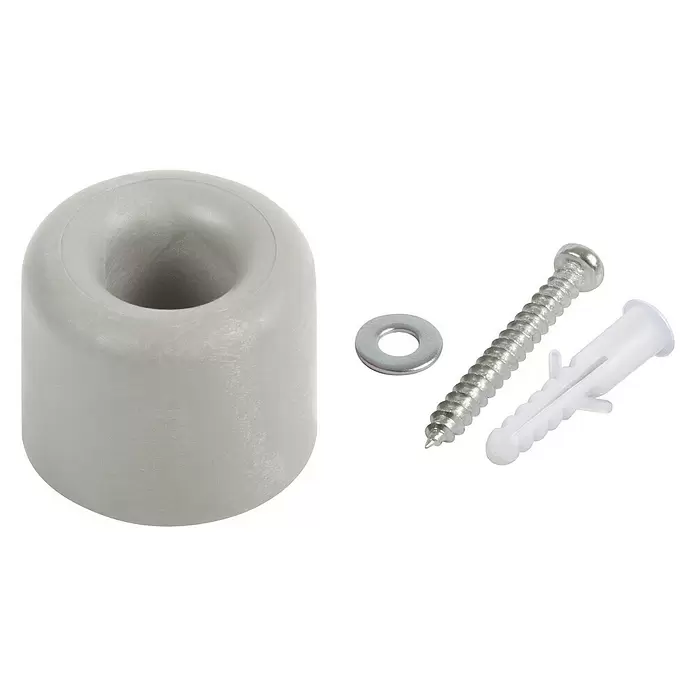 Fix-o-moll Deurstopper Kunststof - Ø x h: 40 x 30 mm, Grijs - Diagonaal zicht