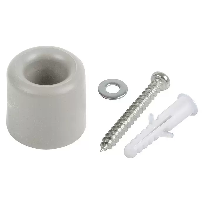 Fix-o-moll Deurstopper Kunststof - Ø x h: 28 x 25 mm, Grijs - Diagonaal zicht