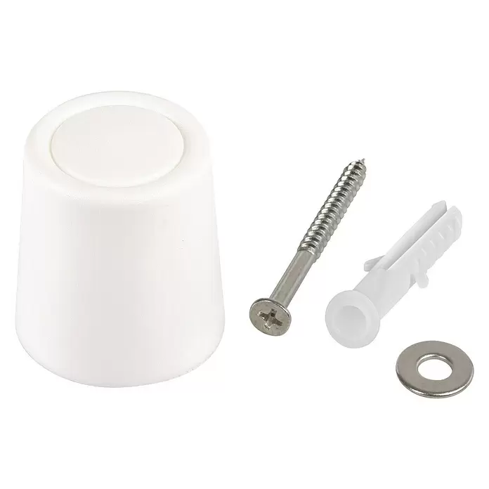Fix-o-moll Deurstopper Kunststof - Ø x h: 26 x 29 mm, Wit - Diagonaal zicht