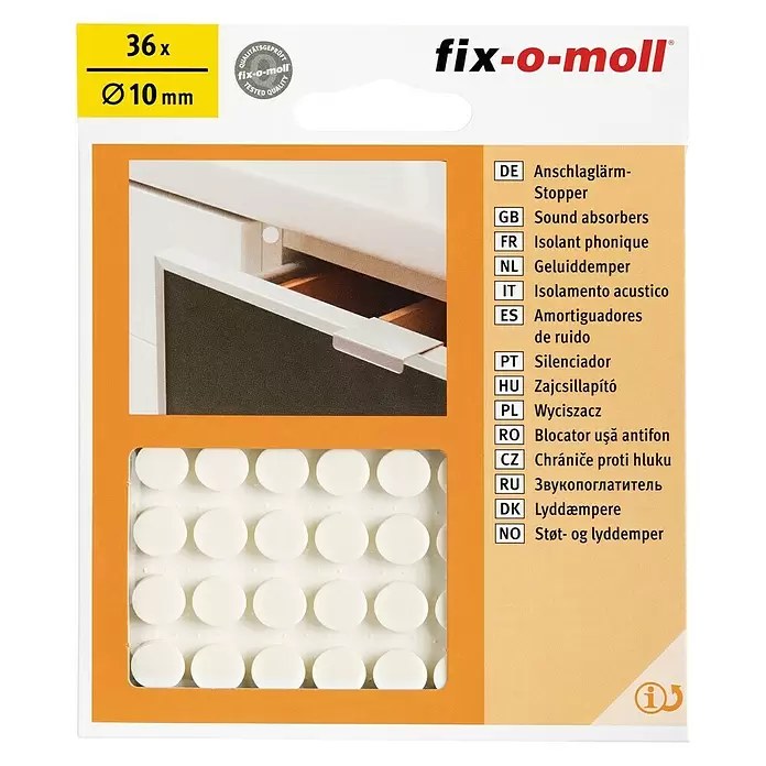 Suki Stootbescherming 10 mm - 36-delig, Wit - Vooraanzicht