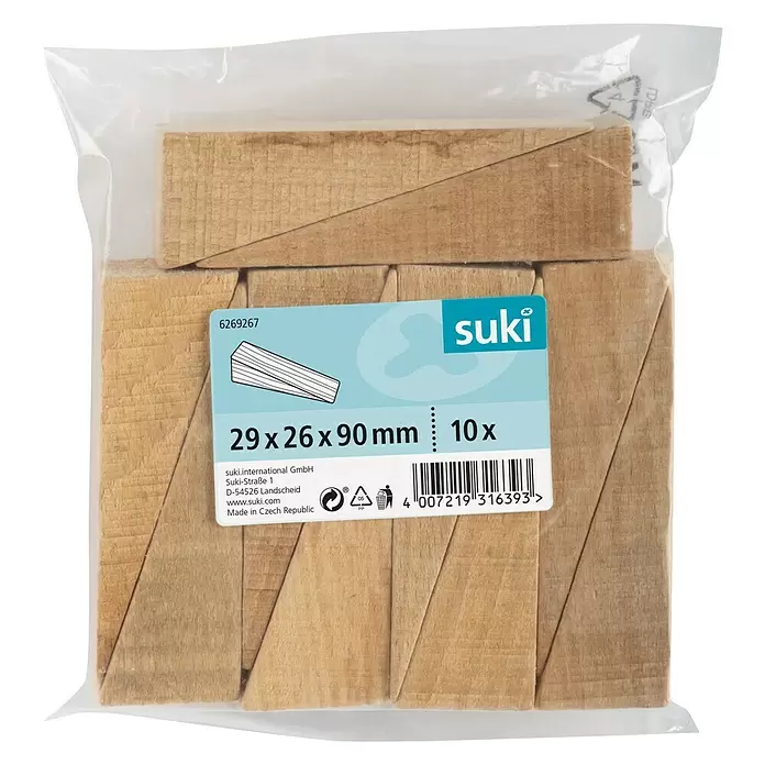 Suki Wiggen Naturel - 10 stk., Hout - Vooraanzicht