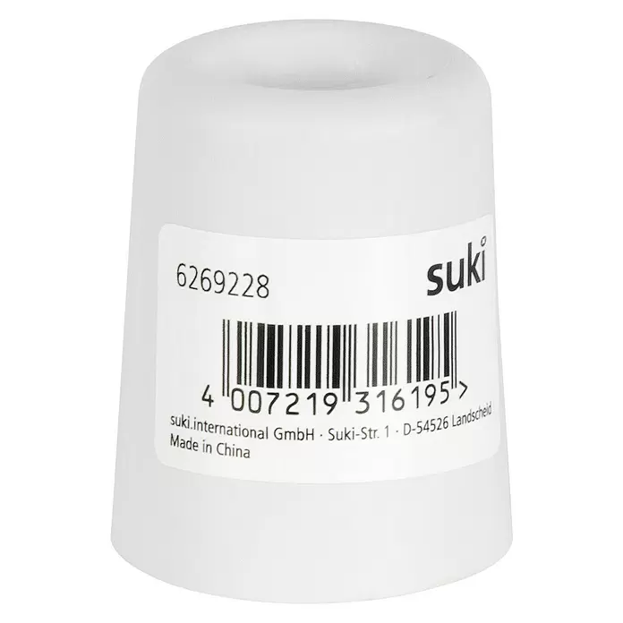 Suki Deurstopper Kunststof - Ø x h: 40 x 50 mm, Wit - Vooraanzicht
