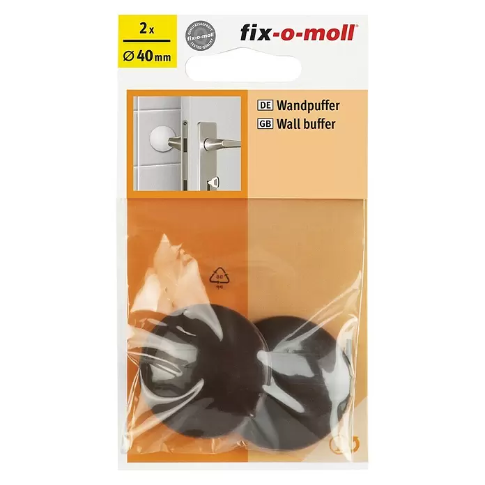 Fix-o-moll Stootbescherming 40 mm - 2 stk., Bruin - Vooraanzicht