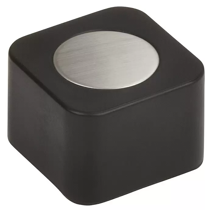 Fix-o-moll Deurstopper Dooneo Cube - Zilver/Zwart - Diagonaal zicht