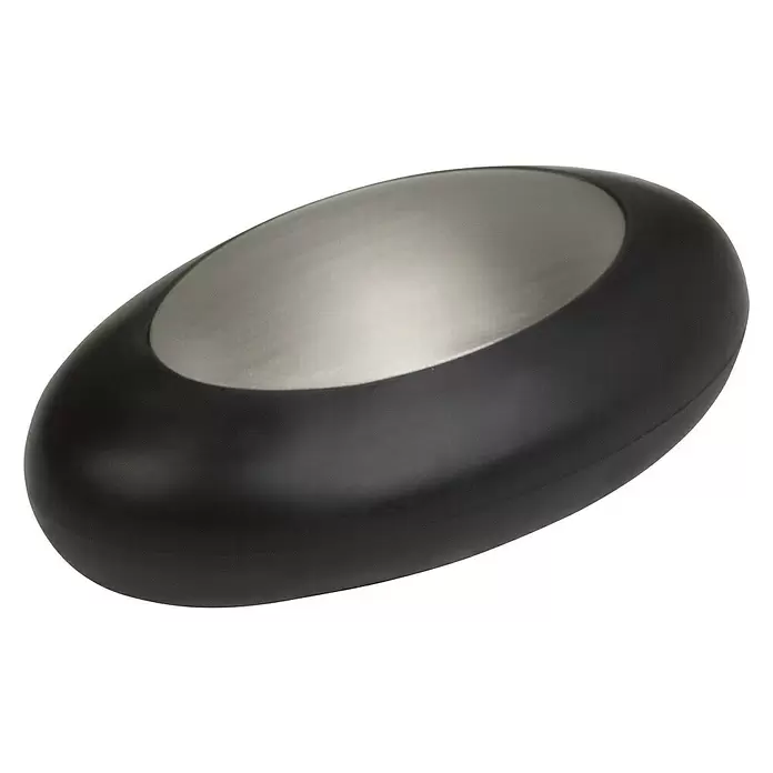 Fix-o-moll Deurstopper Dooneo Pebble - Zilver/Zwart - Diagonaal zicht