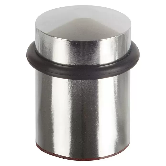 Fix-o-moll Deurstopper Metaal Ø 30 mm - Ø x h: 30 x 44 mm, Zilver/Zwart - Vooraanzicht