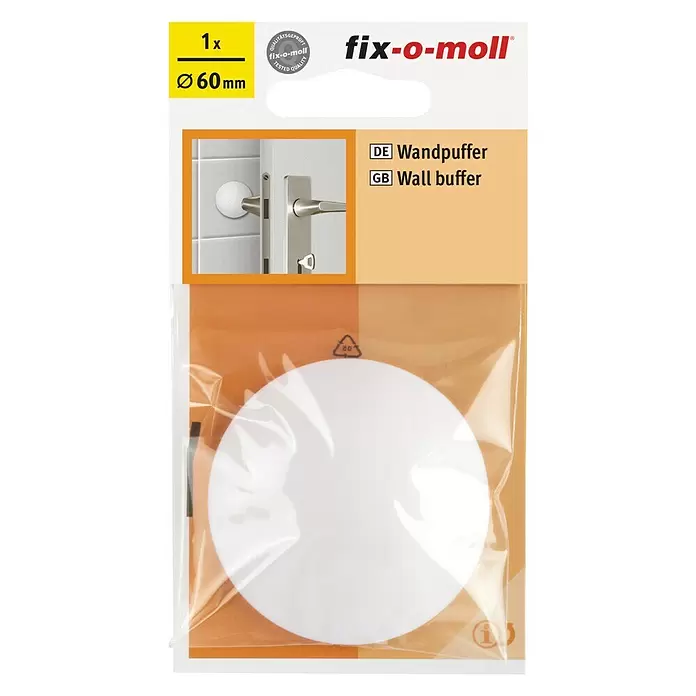 Fix-o-moll Stootbescherming 60 mm - 1 stk., Wit - Vooraanzicht