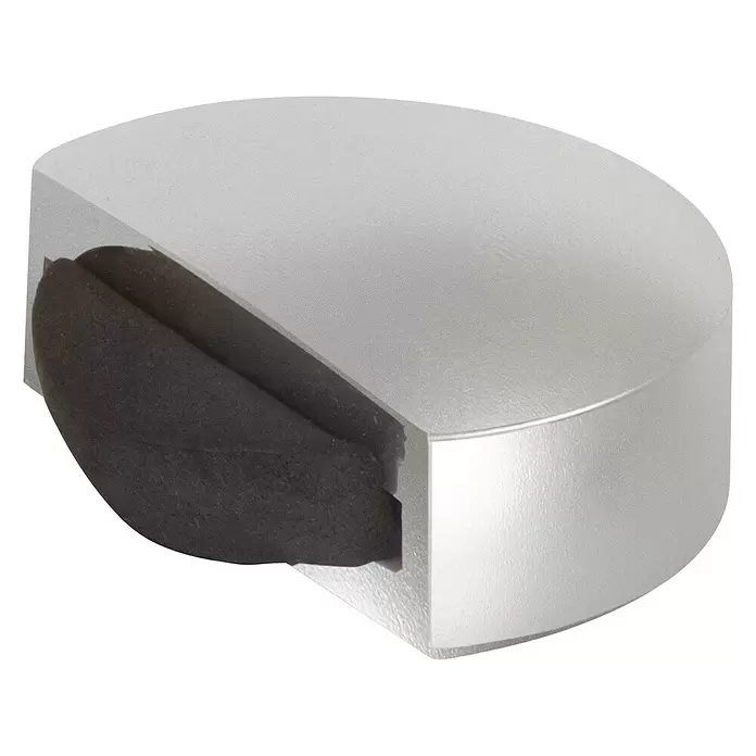 Fix-o-moll Deurstopper Mat - Ø x h: 46 x 16 mm, Zilver - Diagonaal zicht