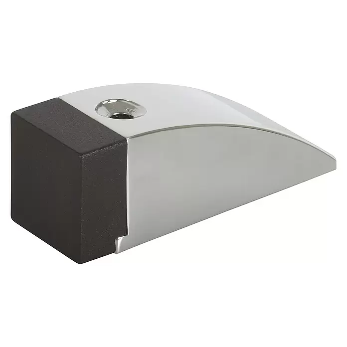 Fix-o-moll Deurstopper Gesatineerd RVS schroef - Zilver/Zwart - Diagonaal zicht